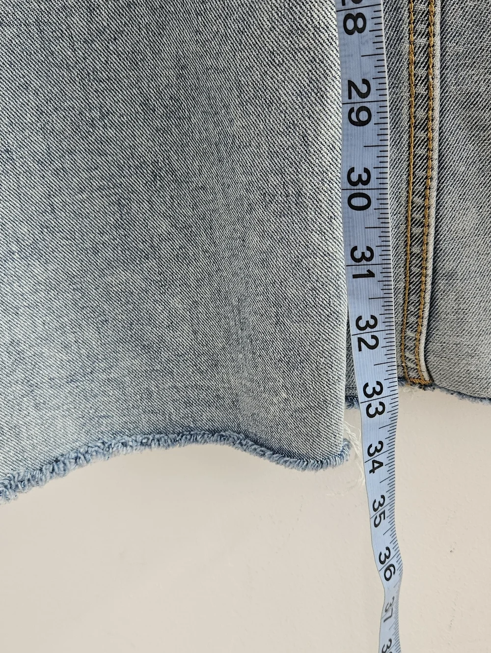 Vigross Blue Denim Maxi Skirt With Front Split